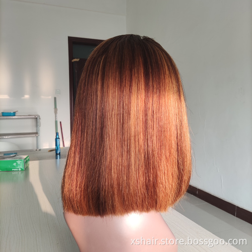 Factory Price Kinky Jerry Curl Indian 100% Bang Wholesale 10 A Grade Short Bob Wig Brazilian Human Hair